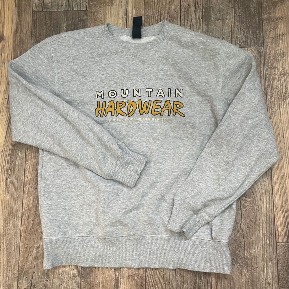 Mountain Hardwear Womens Gray Crewneck Sweatshirt High Altitude Wear Size M